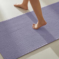 TYUU Bathroom Rugs Non Slip Washable, Super Absorbent Thin Bath Mat Quick Dry Low Pile Bathroom Rug, Lavender 20"x48"