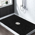 Extra Large Non Slip Shower Mat: 59x35.4 inch Loofah Shower Mat for Inside Shower with Drain Hole in Middle, Soft PVC Anti-Slip Shower Stall Mats for Bathroom,Wet Area, Quick Drying