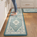 Collive Boho Anti Fatigue Kitchen Mats Sets 2 Piece Non Skid Kitchen Mats for Floor Cushioned Kitchen Rugs and Mats Waterproof Ergonomic Comfort Standing Mat Runner for Kitchen,Home,Office,Laundry
