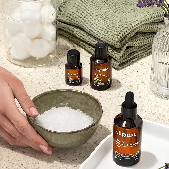 Cliganic Organic Cedarwood Essential Oil - 100% Pure Natural Undiluted, for Aromatherapy Diffuser | Non-GMO Verified