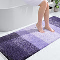 OLANLY Bathroom Runner Rugs Mat 59x24, Extra Soft Absorbent Microfiber Bath Rugs, Rubber Backing, Quick Dry, Washable Long Bath Mats for Bathroom Floor, Tub and Shower, Home Decor Accessories, Violet