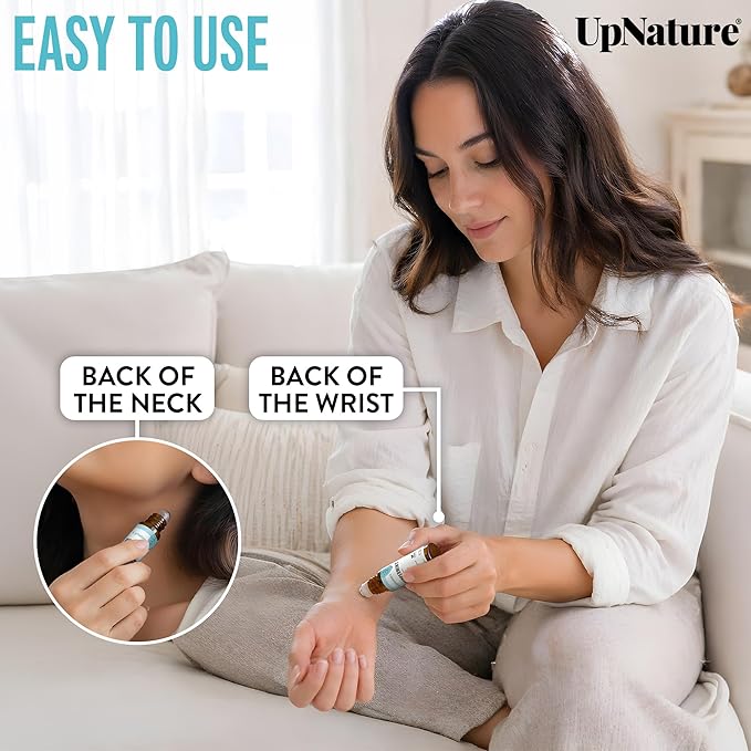 UpNature Peppermint Oil Roll On – 100% Natural Nausea & Morning Sickness Relief for Pregnant Women – Peppermint Essential Oil Pregnancy Must Haves Rollerball