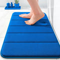OLANLY Memory Foam Bath Mat 35x16, Super Soft Absorbent Bathroom Rugs, Quick Dry, Machine Washable Shower Floor Rugs, Bathmat Carpet, Bathroom Home Decor Accessories, Royal Blue