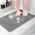 Hargiis Non-Slip Bathtub Mat, Anti Slip Shower Mat, Fast Drying Bathtub Mats, Foot Scrubber Mat, Anti Slip Mat for Tub, Floor, Bathroom, Kitchen, Home, Hotel (Grey 59"×17.3")
