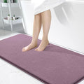OLANLY Thick Memory Foam Bathroom Runner Rugs 47x24, Extra Soft Absorbent Long Bath Rug, Quick Dry, Non-Slip, Machine Washable Bath Mats for Bathroom, Tub and Shower, Home Decor Accessories, Deep Plum