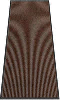 Indoor Outdoor Door Mat, 10' x 3' Doormat for Entryway, Rubber Backing Non Slip Front Door Mat Outside Entrance, Super Absorbent Commercial Floor Mat for Home Office, Brown