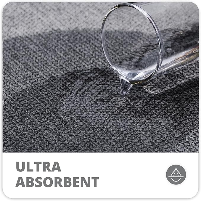 Bosap Bath Mat,Ultra Thin Bathroom Runner Rugs,Large Bath Mats for Bathroom,Quick Dry,Non-Slip,Machine Washable,Low Pile,Bath Rug,Shower Outside,Sink,Home Decor Accessories.Dark Grey,3'x4'(36x48inch)