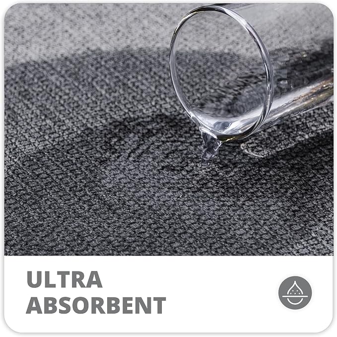 Bosap Bath Mat,Ultra Thin Bathroom Runner Rugs,Large Bath Mats for Bathroom,Quick Dry,Non-Slip,Machine Washable,Low Pile,Bath Rug,Shower Outside,Sink,Home Decor Accessories.Dark Grey,3'x6'(36x72inch)