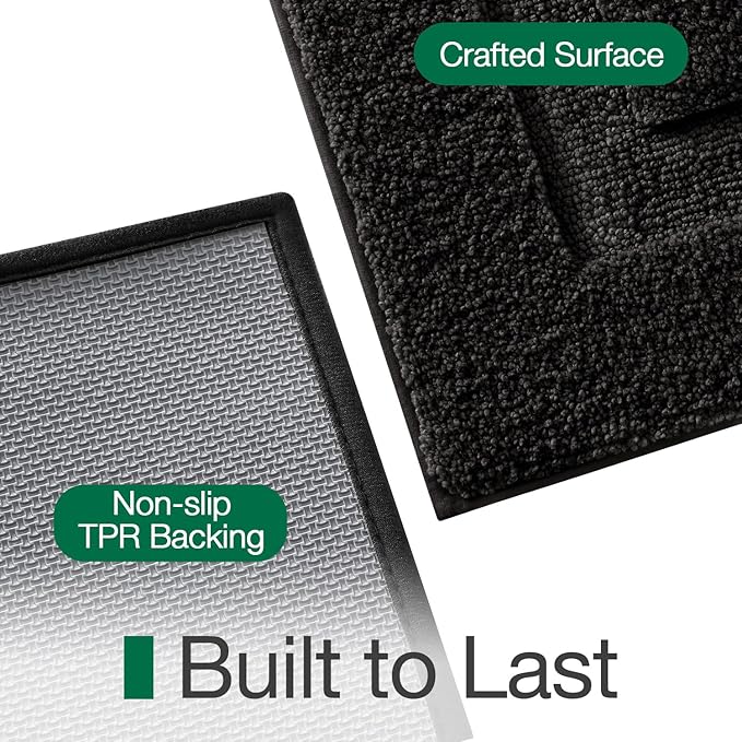 LUMI Ultra Soft Bathroom Rugs Non Slip with Rubber Backing, Absorbent Washable Bath Mat Quick Dry, Upgraded Premium Microfiber Plush Carpet for Bathtub and Shower Floor, Black, 20x32