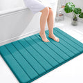 OLANLY Memory Foam Bath Mat 44x32, Super Soft Absorbent Bathroom Rugs, Quick Dry, Machine Washable Shower Floor Rugs, Bathmat Carpet, Bathroom Home Decor Accessories, Deep Lake