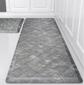 Cushioned Anti-Fatigue Mats, Heavy Duty Kitchen Rugs, 1/2 Inch Thick, Ergonomic Comfort Foam, Gray