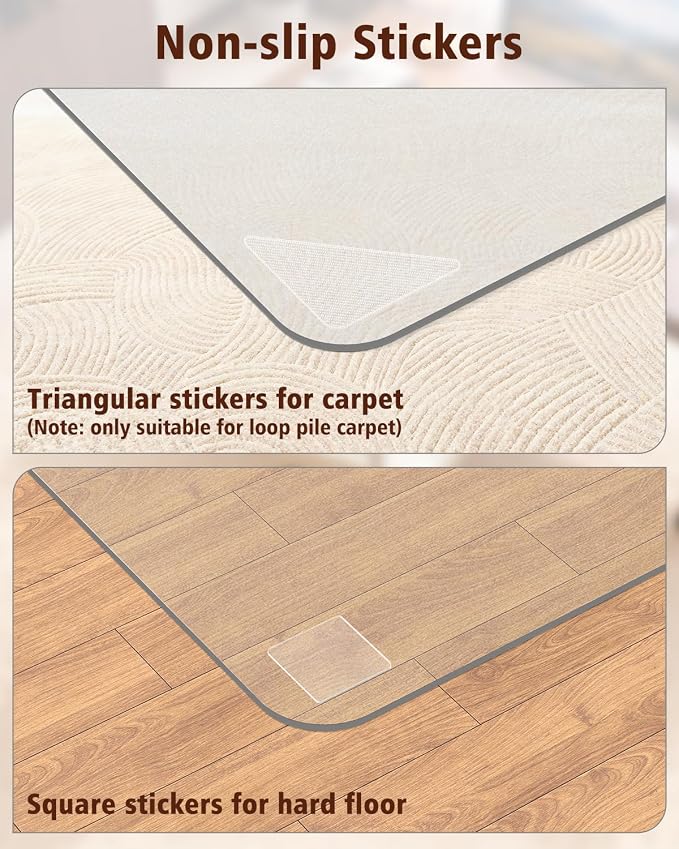 Soimeat Hard Frosted Office Chair Mat for High Pile Carpet and Hardwood Floor, 32" x 55" Anti-Slip Computer Rolling Chair Mat, Heavy Duty Chair Pad Under Desk Carpeted Floor Protector for Home, 1 PCS