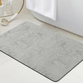 ACCUMTEK Non Slip Bath Mat, Thin Bathroom Rugs Fit Under Door, Quick Dry Bath Mats, Machine Washable Bath Rugs for Bathroom, Bathtub & Kitchen, Bathtub, Light Gray/Checkered/24 x17