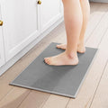 SUMLANS Kitchen Mat 1 PCS, Cushioned Non Slip Rugs for Kitchen Floor, Absorbent Runner Comfort Standing Mats Washable for Kitchen, Office, Home (Grey, 17.3"x30")