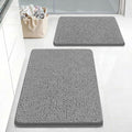 Bcoimo Bathroom Rug Set, Chenille Bathroom Rugs, Absorbent Non Slip Plush Bath Mats, Machine Washable Fast Drying Floor Mats for Tub, Shower, Sink, Vanity