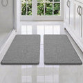 Bcoimo Bathroom Rug Set, Chenille Bathroom Rugs, Absorbent Non Slip Plush Bath Mats, Machine Washable Fast Drying Floor Mats for Tub, Shower, Sink, Vanity