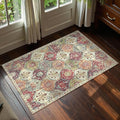 Lahome Moroccan Trellis Washable Orange Rug, 2x3 Entryway Rugs for Kitchen Bathroom, Non-Slip Indoor Door Mat Ultra-Thin, Small Throw Carpet for Bedroom Entry Elise, Orange/Terracotta