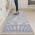 YDKGL Long Kitchen Runner Rugs Kitchen Mat Non Slip Washable, Super Absorbent Soft Chenille Braided Kitchen Mats for Floor, Rubber Backing Kitchen Floor Sink Standing Mat, Easy Clean, Gray 24"x71"