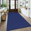 KOZYFLY Washable 4x6 Entry Woven Area Rug, Braided Throw Rugs for Entryway, Non Slip Door Mat Indoor Entrance, Front Porch Carpet for Foyer, Kitchen, Bedroom, Living Room, Royal Blue/Navy