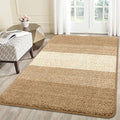 Smiry Dog Door Mat for Muddy Paws, Absorbs Moisture and Dirt, Low-Profile Entryway Mat with Non-Slip Backing, Entry Indoor Outdoor Doormat for Inside Floor (59x35 Inches, Camel, Striped)