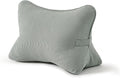 Pat. Pend. Corduroy Lumbar Support Back Pillow for Sitting Up & Reading, Ergonomic Triangle Back Support Cushion for Sofa, Armchair & Bed, Removable Washable Cover, Grey Green