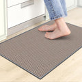 Kitchen Mats for Floor, Kitchen Rugs, Nonskid, Washable, Absorbent Kitchen Runner Rug for in Front of Sink, Entryway, Rubber Backing Indoor Door Mat, Farmhouse Style Standing Mat, 17.3"x28", Grey