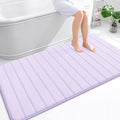 OLANLY Memory Foam Bath Mat 59x35, Super Soft Absorbent Bathroom Rugs, Quick Dry, Machine Washable Shower Floor Rugs, Bathmat Carpet, Bathroom Home Decor Accessories, Lavender