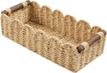 Toilet Paper Storage Basket Bathroom Counter Organizer Wicker Baskets for Organizing Cute Basket for Apartment Bedroom Nursery Room Kitchen Bathroom Decor -Beige