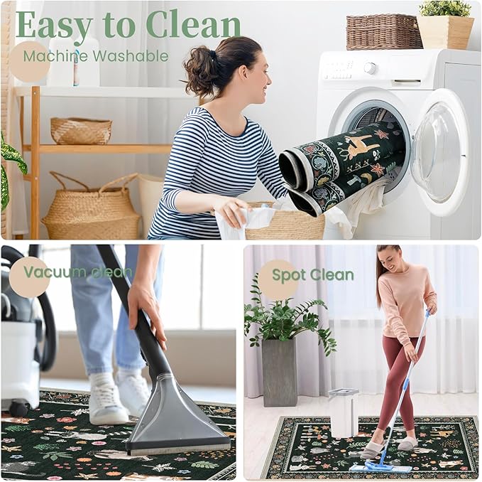 Office Chair Mat for Hardwood Floor & Tile Floor,36"x48"Heavy Duty Desk Chair Mat for Hard Floors, Under Desk Rug for Rolling Computer Chair,Anti Slip,Low Pile Carpet Floor-Colorful Animals
