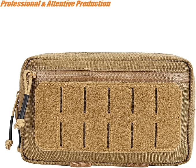 Mini Modular Admin Pouch Tactical MOLLE Utility Tool Pouch for Chest Rig Duty Vest Battle Belt Backpack Accessory Small Dangler Bag EDC Gear Carrier IFAK Medical Kit Organizer
