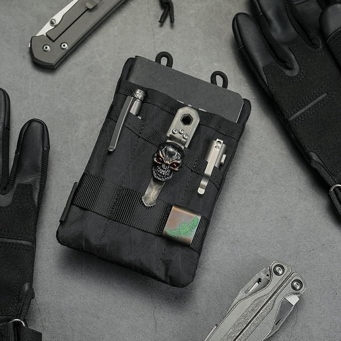 VIPERADE VE1 Pocket Organizer, EDC Pouch for Men, EDC Organizer Storage EDC Gears, Multitool Pocket Pouch Hold Your Flashlight/Pocket Knife, Pen, Notebook