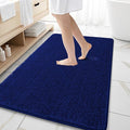 OLANLY Large Bathroom Rugs 59x35, Extra Soft Absorbent Chenille Bath Rugs, Rubber Backing Quick Dry, Machine Washable Bath Mats for Bathroom Floor, Tub and Shower, Home Decor Accessories, Navy