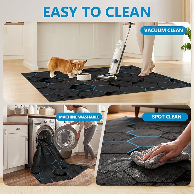 Office Chair Mat for Hardwood Floor & Tile Floor,36"X 48" Heavy Duty Desk Chair Mat for Hard Floors, Under Desk Rug for Rolling Computer Chair,Anti Slip,Low Pile Carpet Floor-Esports Black