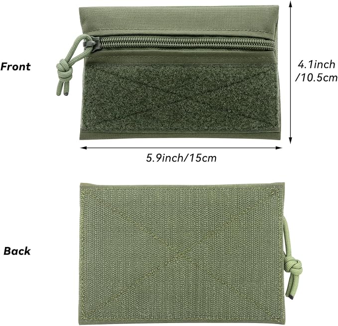 Qavctw Tactical Admin Pouch Bag with Hook and Loop Tool Storage Bag Snack Pouch Candy Bag Hanging Pouches Backpack Accessory Pouch