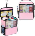 Lifewit Mesh Shower Caddy Bag Portable for College Dorm Room Essentials, Hanging Organizer Basket, Quick Dry Tote Bag for Camping, Bathroom, Beach, Travel, Large, Pink