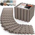 AIRHOP 18 PCS Gym Floor Mat, EVA Foam Puzzle Gym Mat, High-Density Interlocking Foam Floor Tiles for Home Gym, Play Workout Garage Kitchen Flooring 12.6"x12.6"x0.4"