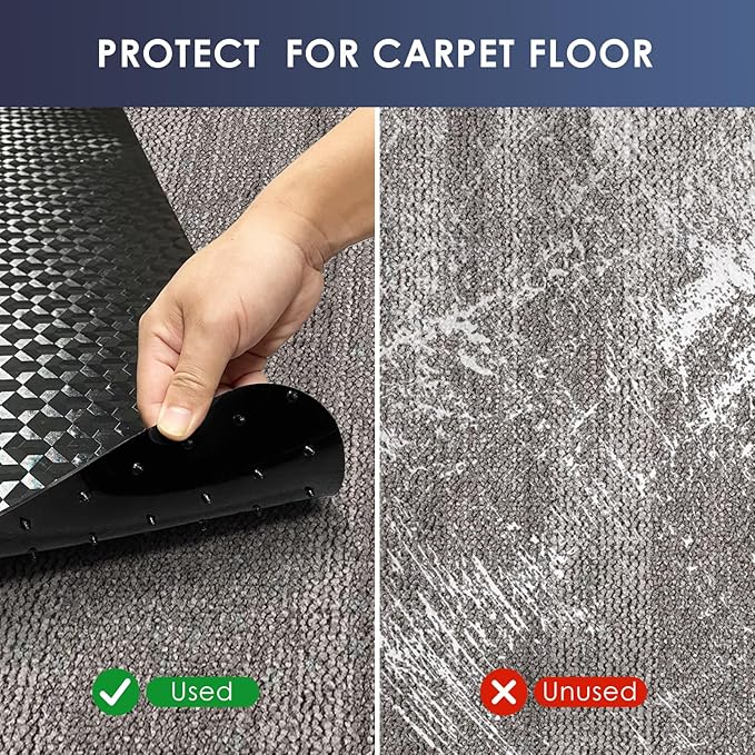 Vicwe Office Chair Mat for Carpet, 72" x 46"Anti-Slip Waterproof Floor Protector Desk Chair Mat for Rolling Chairs, Heavy Duty Chair Mat with Studs,Easy Glide Floor Mat for Home,Gaming
