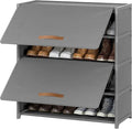 Shoe Rack, 5 Tier Shoe Storage Cabinet with Door 20 Pair Plastic Shoe Shelves Organizer for Closet, Entryway, Hallway, Bedroom, Grey