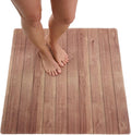 Square Shower Mat - Non Slip Shower Mats for Inside Shower - Extra Large 31x31 Shower Floor Mat Non Slip - Square Bath Mat for Shower - Secure Anti Slip Loofah Shower Bath Mat (31x31 Wood Teak)
