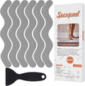 Secopad Patented Anti Slip Shower Stickers, 24PCS Adhesive Decals Safety Strips with Scraper for Bath Tub, Shower Floor, Stairs, Grey, 0.8"*8"