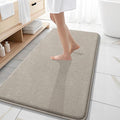 OLANLY Thick Memory Foam Bathroom Runner Rugs 47x20, Extra Soft Absorbent Long Bath Rug, Quick Dry, Non-Slip, Machine Washable Bath Mat for Bathroom, Tub and Shower, Home Decor Accessories, Warm Taupe