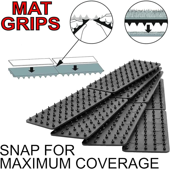 Medipaq Greatideas Non-Slip Mat and Rug Grippers - Stop Your Mats and Rugs from Slipping and Sliding! Black 4X Pack