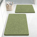 Bcoimo Bathroom Rug Set, Chenille Bathroom Rugs, Absorbent Non Slip Plush Bath Mats, Machine Washable Fast Drying Floor Mats for Tub, Shower, Sink, Vanity