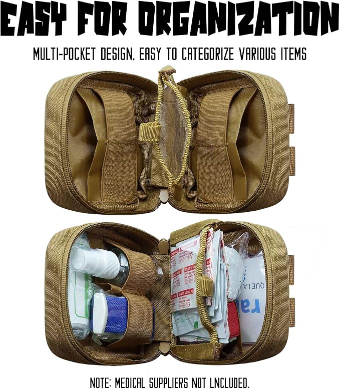 2 Pack Small Admin Pouch, 1000D Tactical Molle Mini Tool EDC Waist Belt Pouches Bag for Vest Backpack