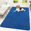 OLANLY Dog Door Mat for Muddy Paws 59x35, Absorbs Moisture and Dirt, Absorbent Non-Slip Washable Doormat, Quick Dry Chenille Mud Mat, Entry Indoor Entryway Carpet for Inside Floor, Deep Navy Blue