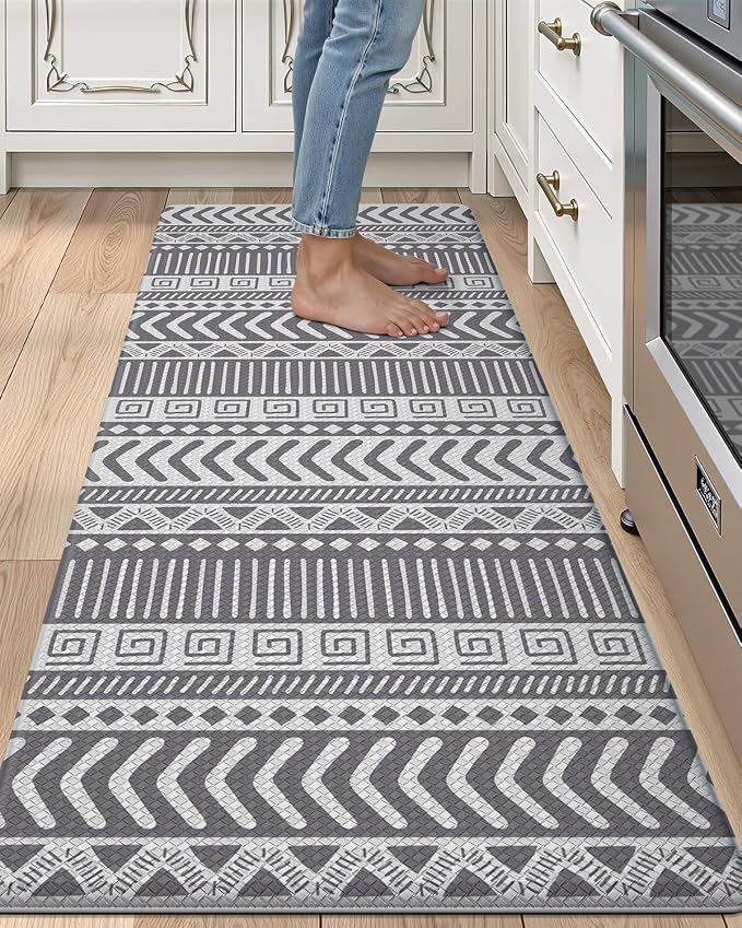 LUMI Anti Fatigue Kitchen Cushioned Mat for Floor, Padded Waterproof Runner for Standing, Stain Resistant Comfort Rugs for Home, Sink, Laundry, 24x59