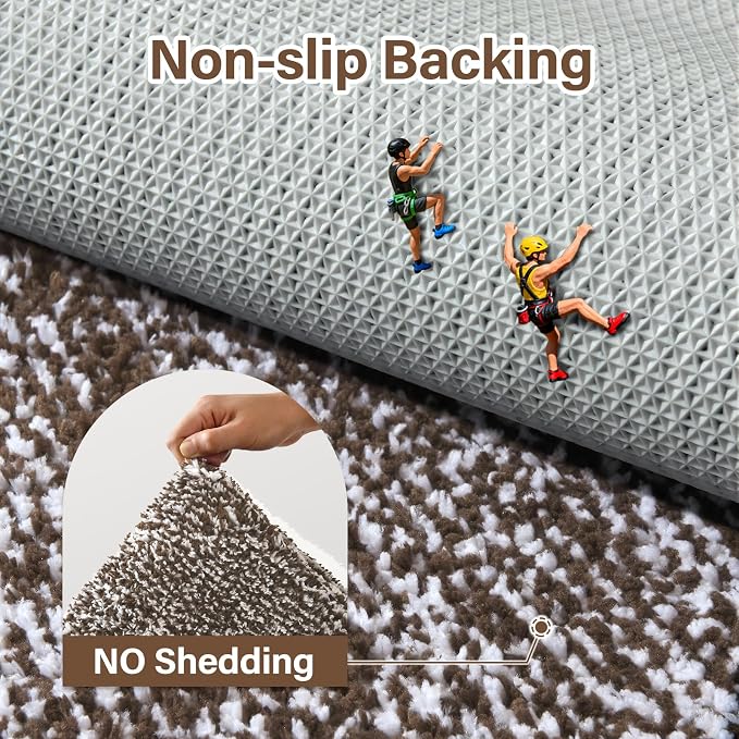 48x32 Large Bathroom Rugs Washable Non Slip, Brown Bath Mat for Bathroom Floor Tub, Soft Absorbent Quick Dry Mats for Shower, Bathtub,Home Decor