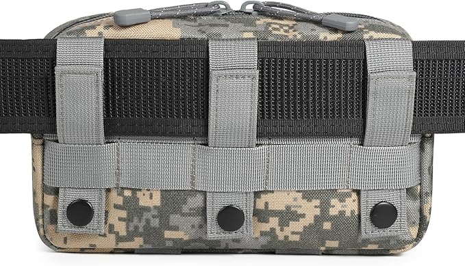 FRTKK Tactical Molle Admin Pouch Utility Laser Cut EDC Tool Pouch Bag Horizontal Modular Pouches Include US Flag Patch and Keychain