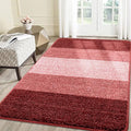 Smiry Dog Door Mat for Muddy Paws, Absorbs Moisture and Dirt, Low-Profile Entryway Mat with Non-Slip Backing, Entry Indoor Outdoor Doormat for Inside Floor (71x47 Inches, Burgundy, Striped)