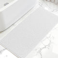 SUBRTEX Bathroom Rugs, 24" x 55" Chenille Bath Rug Soft Short Plush Bath Mat Soft Shower Mat Water Absorbent Shower Mat Quick Dry Machine Washable, White